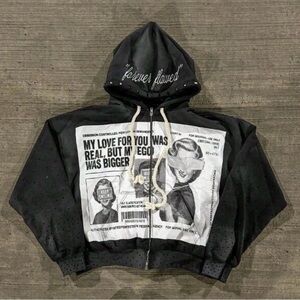 Black Graphic Kids Hoodie